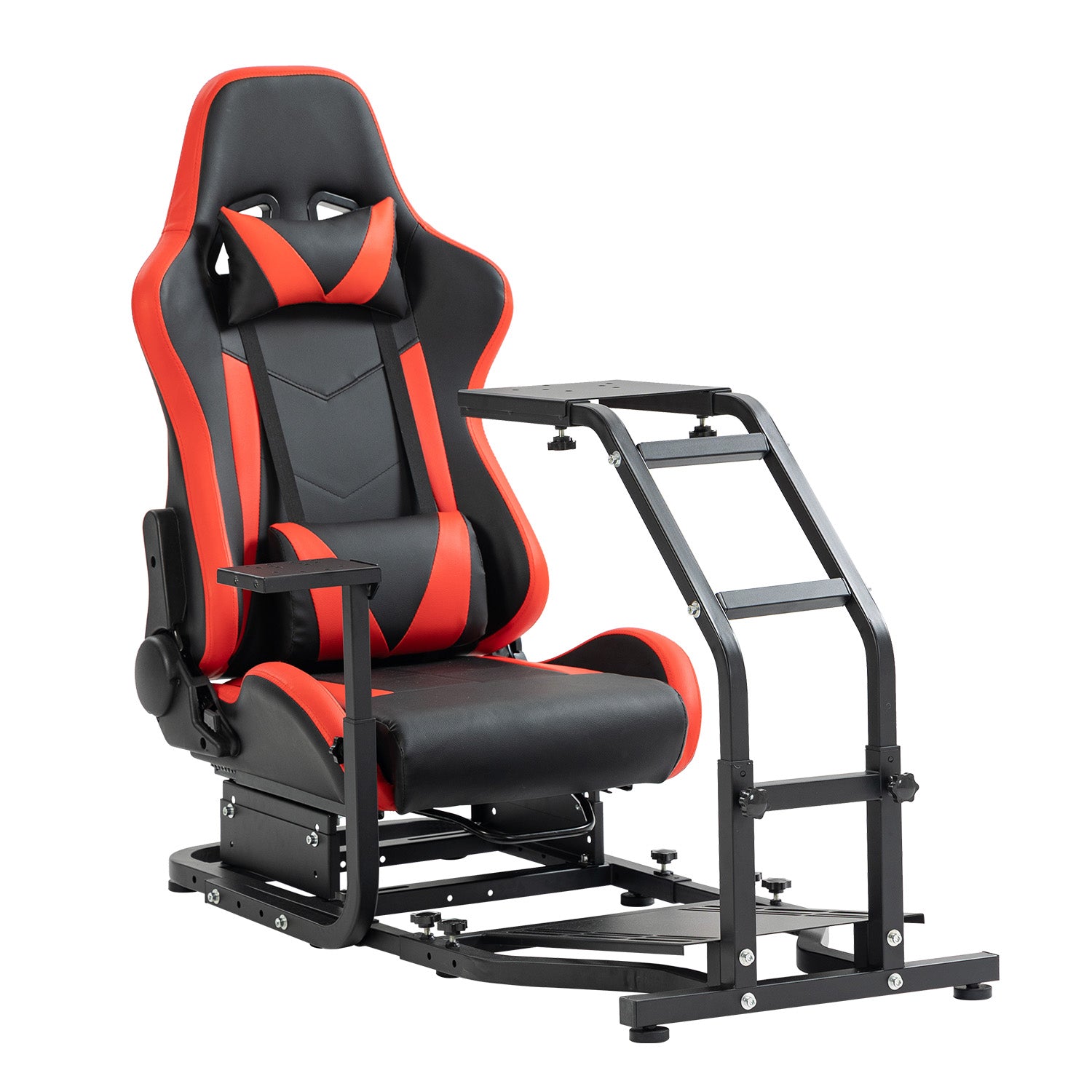Minneer Driving Sim Cockpit with Red Seat Fit Logitech Thrustmaster T248 T300RS