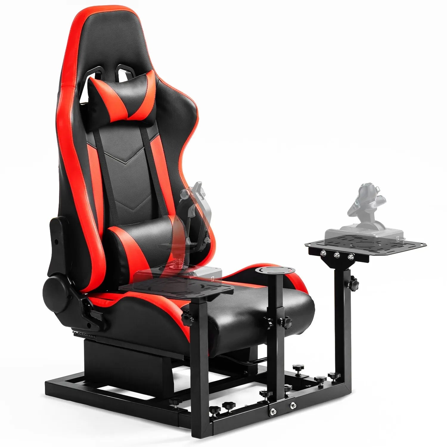 Minneer Flight Sim Cockpit with Red Seat Fit Logitech X52 X56 Thrustmaster A10C HotasWarth