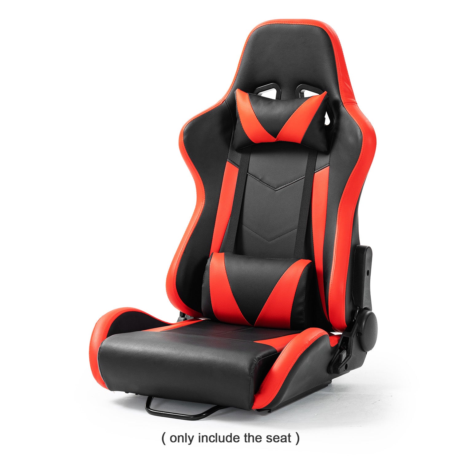 Minneer Red Gaming Racing Seat with Neck Pillow and Waist Pillow Ergonomic for Driving Simulator Cockpit