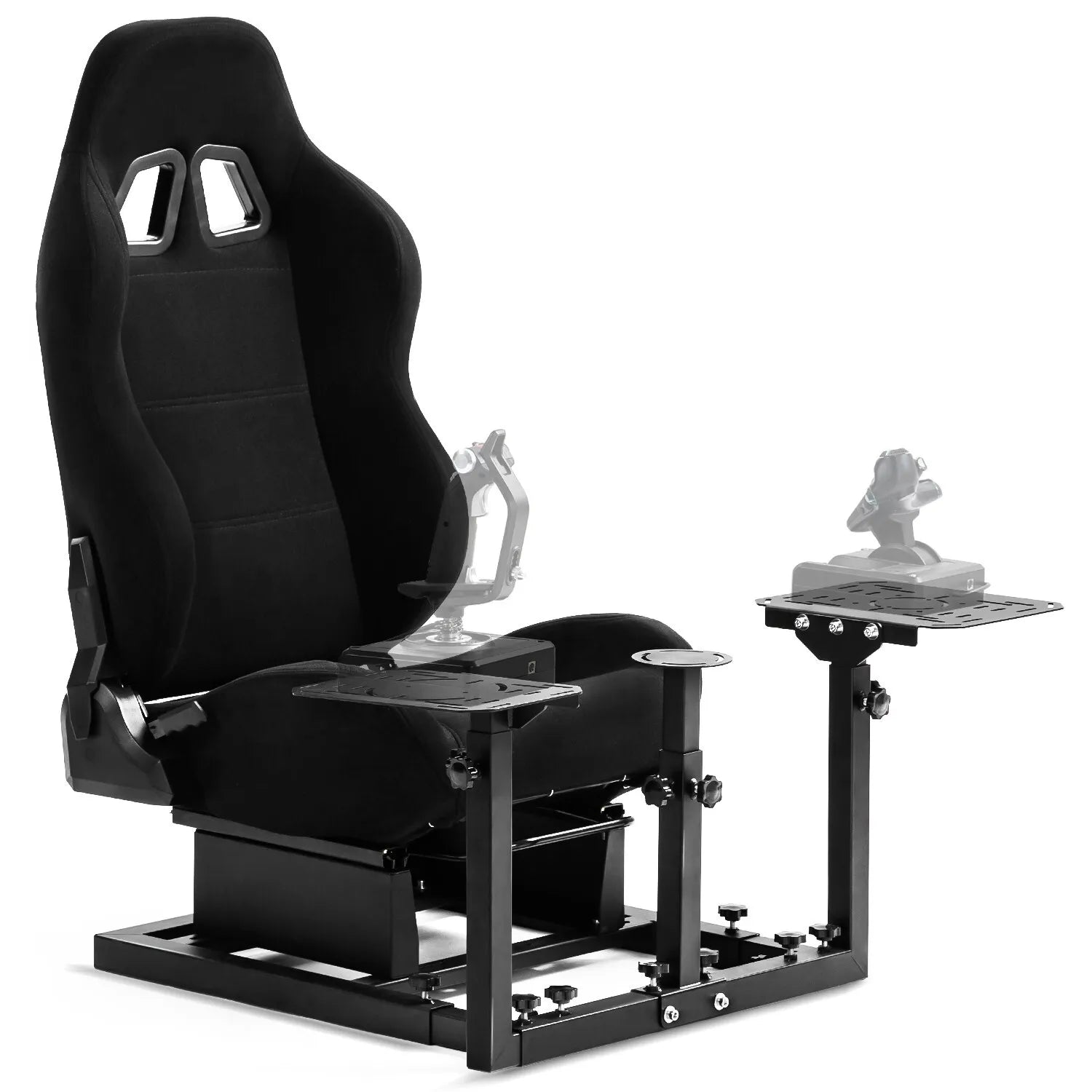 Minneer Flight Simulator Cockpit Stand with Black Seat Fit Logitech X52 X56 Thrustmaster A10C HotasWarth