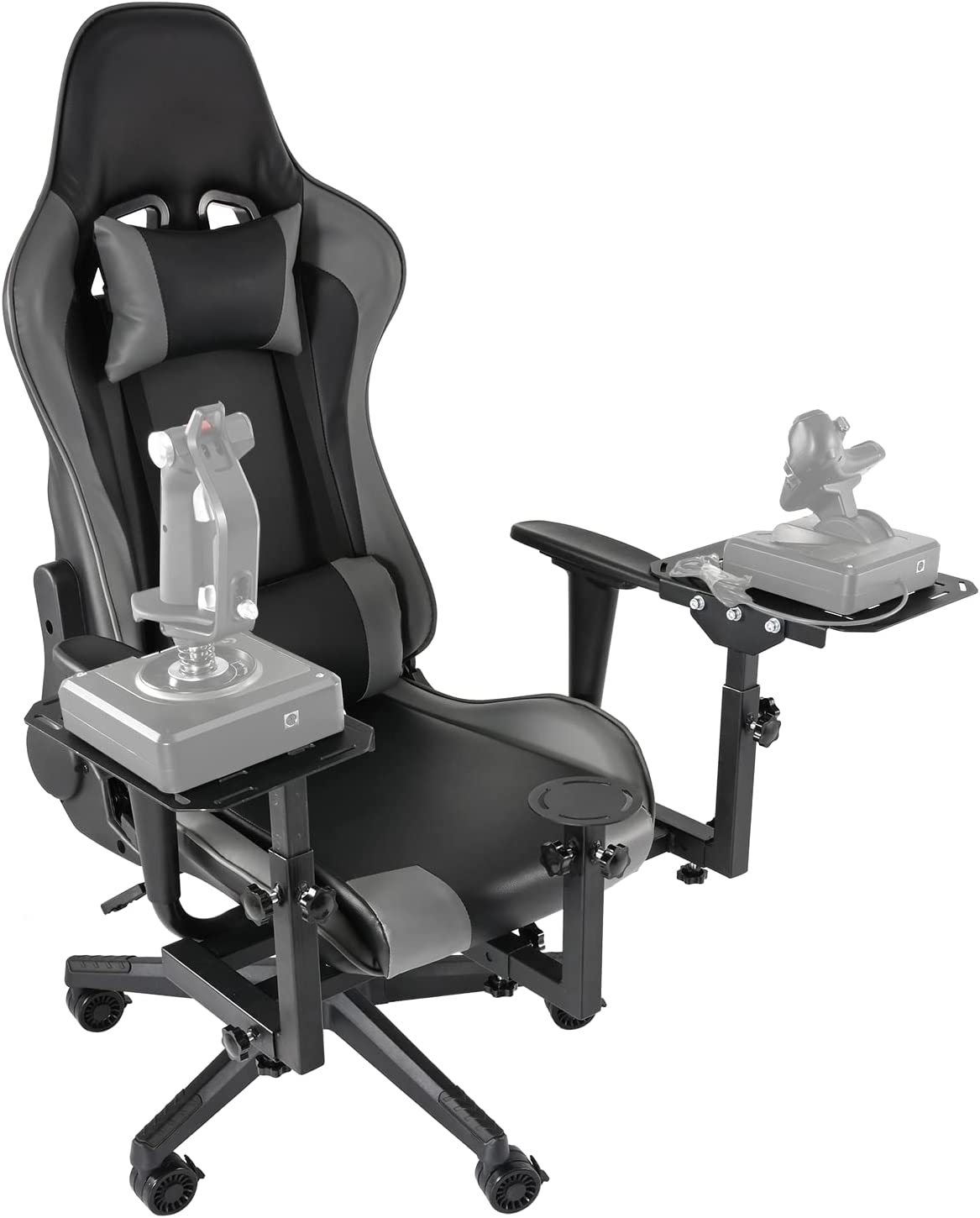 Minneer Flight Sim Stand with Gaming Seat Fit LogitechX52 X56 Thrustmaster A10C Hotas Warthog