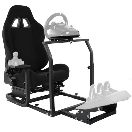 Minneer Driving Simulator Cockpit with Seat Fit Logitech Thrustmaster  Fanatec