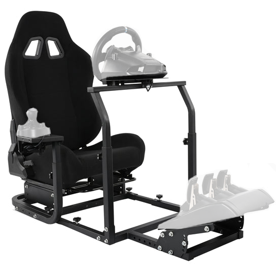Minneer Driving Simulator Cockpit with Seat Fit Logitech Thrustmaster Fanatec