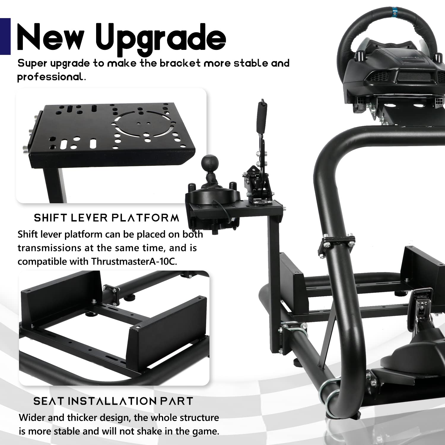 Minneer Advanced Racing Simulator Cockpit Fit Logitech Fanatec CSL-DD Thrustmaster