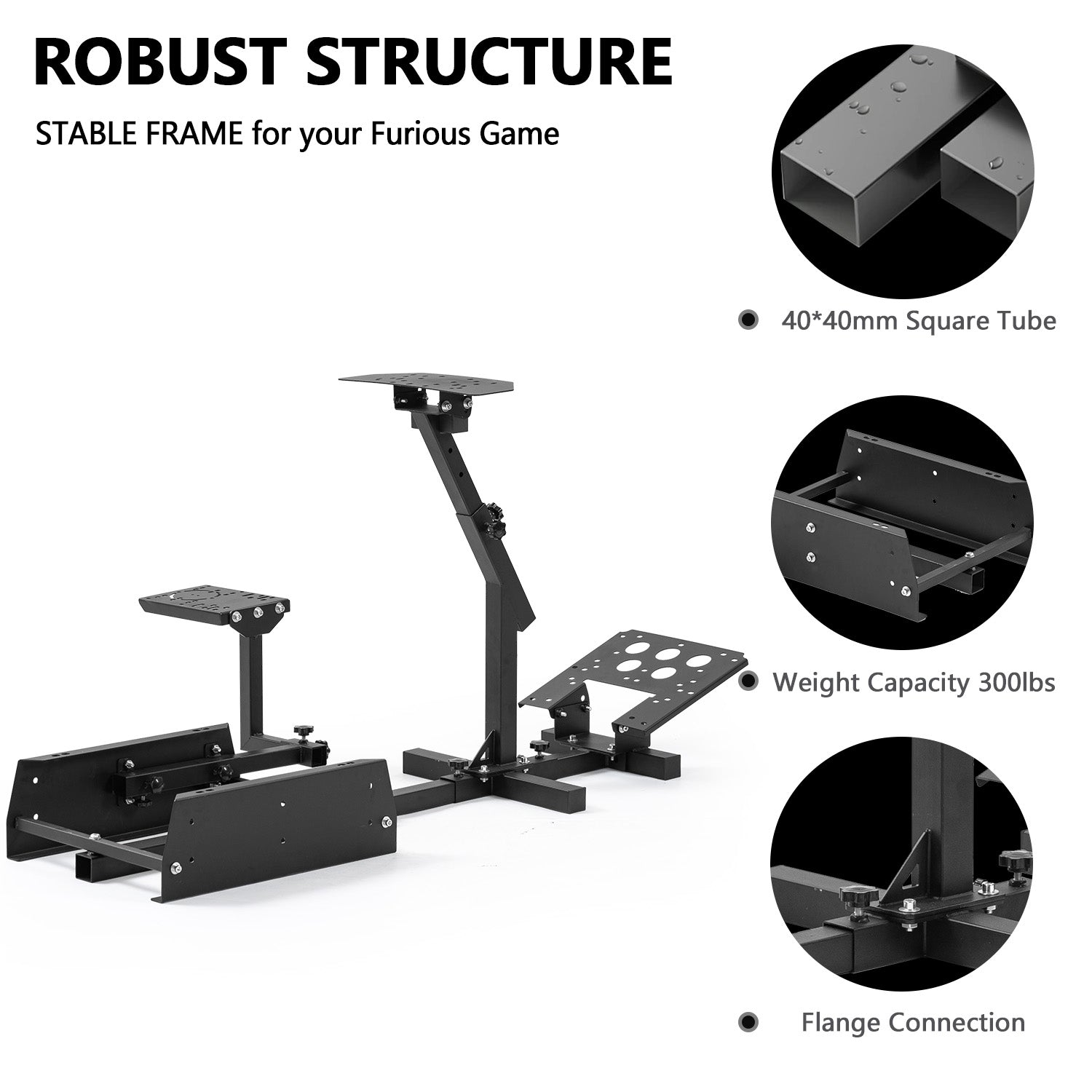 Minneer Streamlined Racing Sim Simulator Cockpit,Adjustable, Fit for Logitech/Thrustmaster/Fanatec g25, g27,g923,g27,T80,T248x,T300RS,Not Include Steering Wheel,Pedals,Handbrake