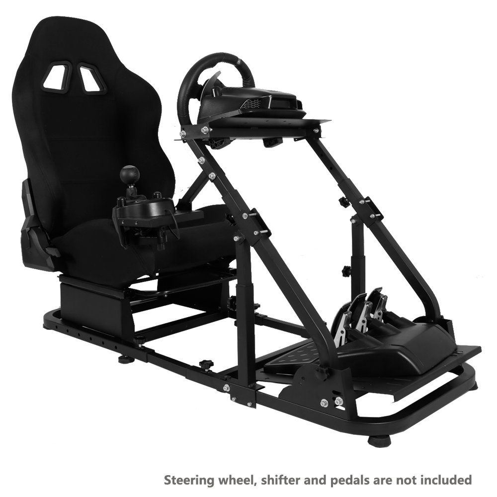 Minneer Racing Simulator Cockpit with Seat Foldable Fit Logitech G29 G920 Fanatec