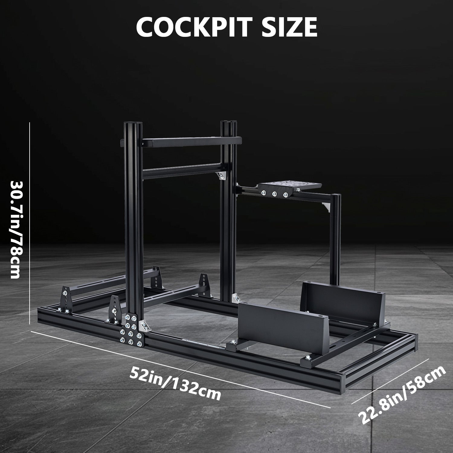 Minneer Professional 3060 Racing Sim Cockpit Fit for Logitech G923 G920 G29 THRUSTMASTER,Not Include Wheels Pedal and Shift Lever