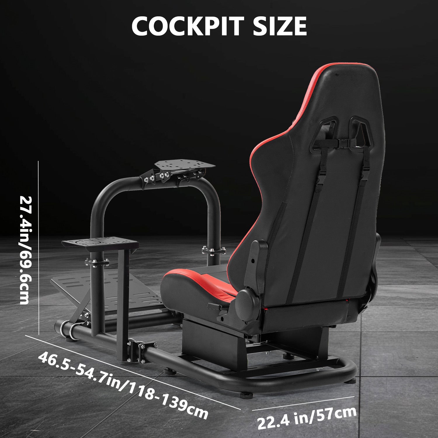 Minneer Racing Simulator Cockpit with Seat Fit Logitech G29 G920 Fanatec CSL-DD