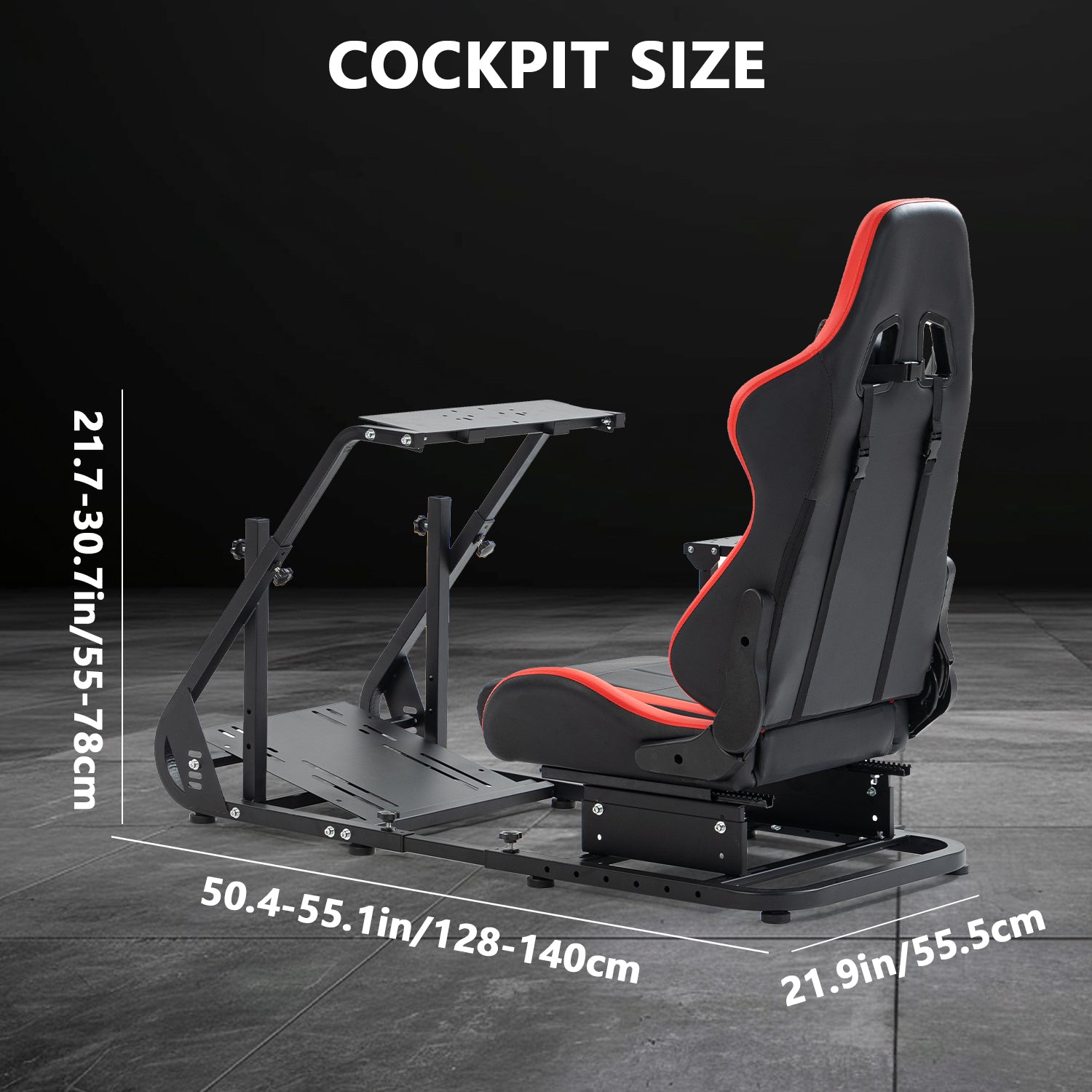 Minneer Racing Simulator Cockpit Stable with Seat Fit Logitech G29 G920 GPRO Fanatec CSL-DD