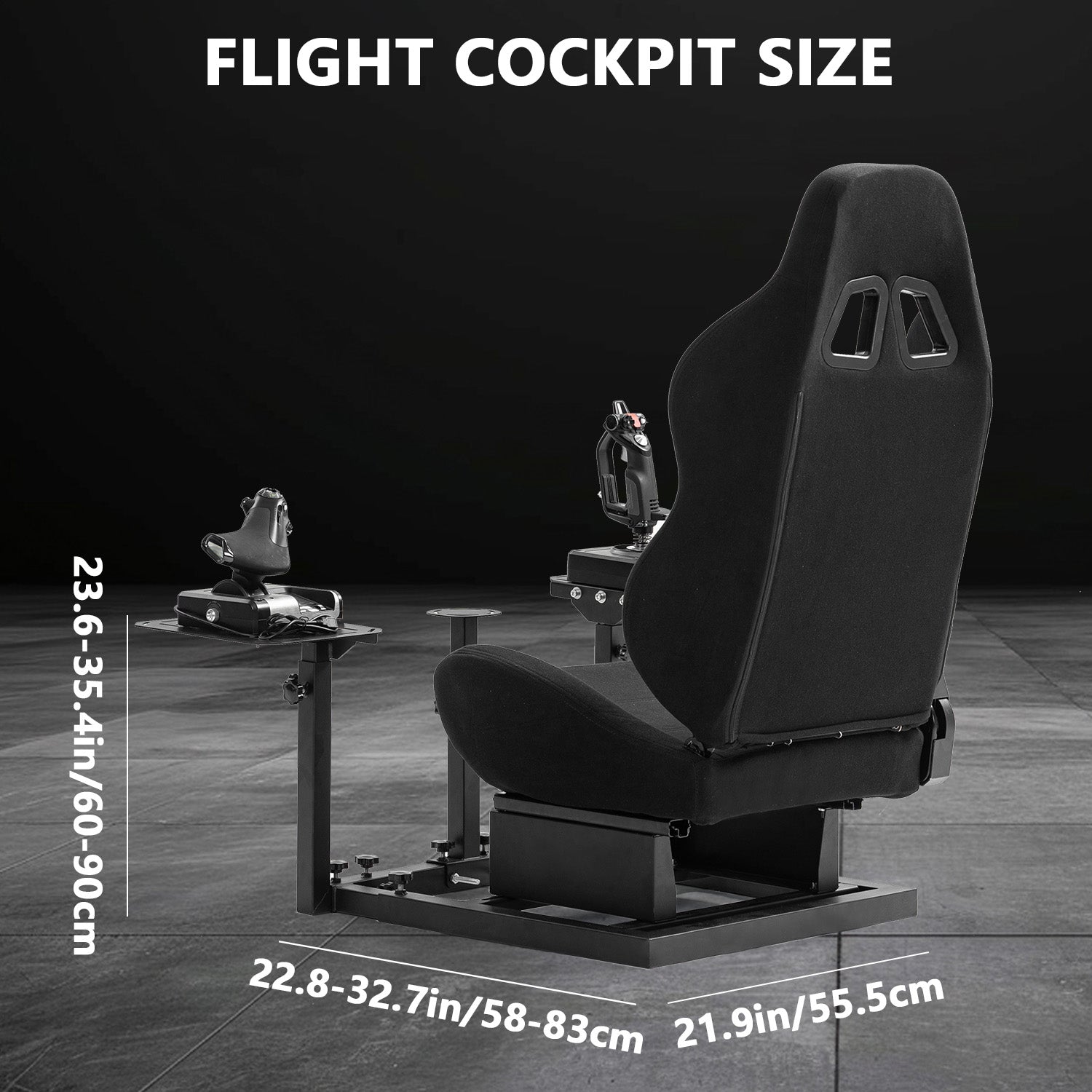 Minneer Flight Game Cockpit With Red Seat , Adjustable, Compatible with Thrustmaster HOTAS WARTHOG, Not Included pedal, Throttle,Joystick