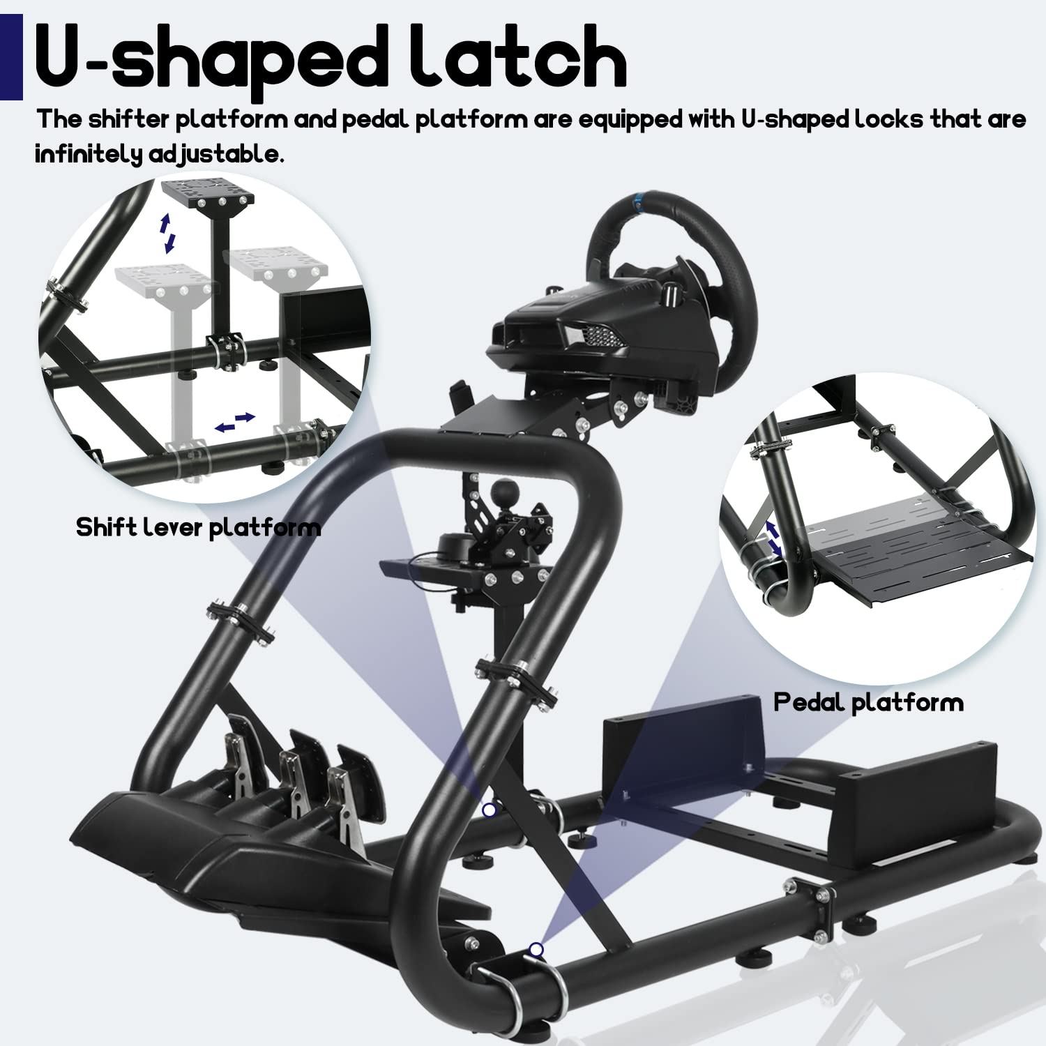 Minneer Advanced Racing Simulator Cockpit Fit Logitech Fanatec CSL-DD Thrustmaster
