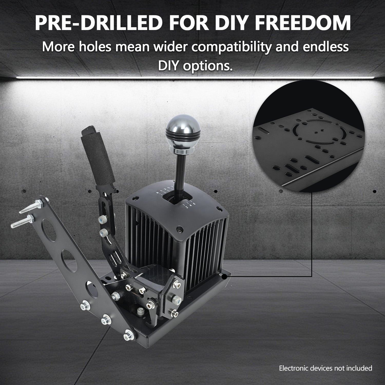 Minneer Upgraded Racing Gear Shift Lever Panel, Adapted to Multiple Games Racing Bracket