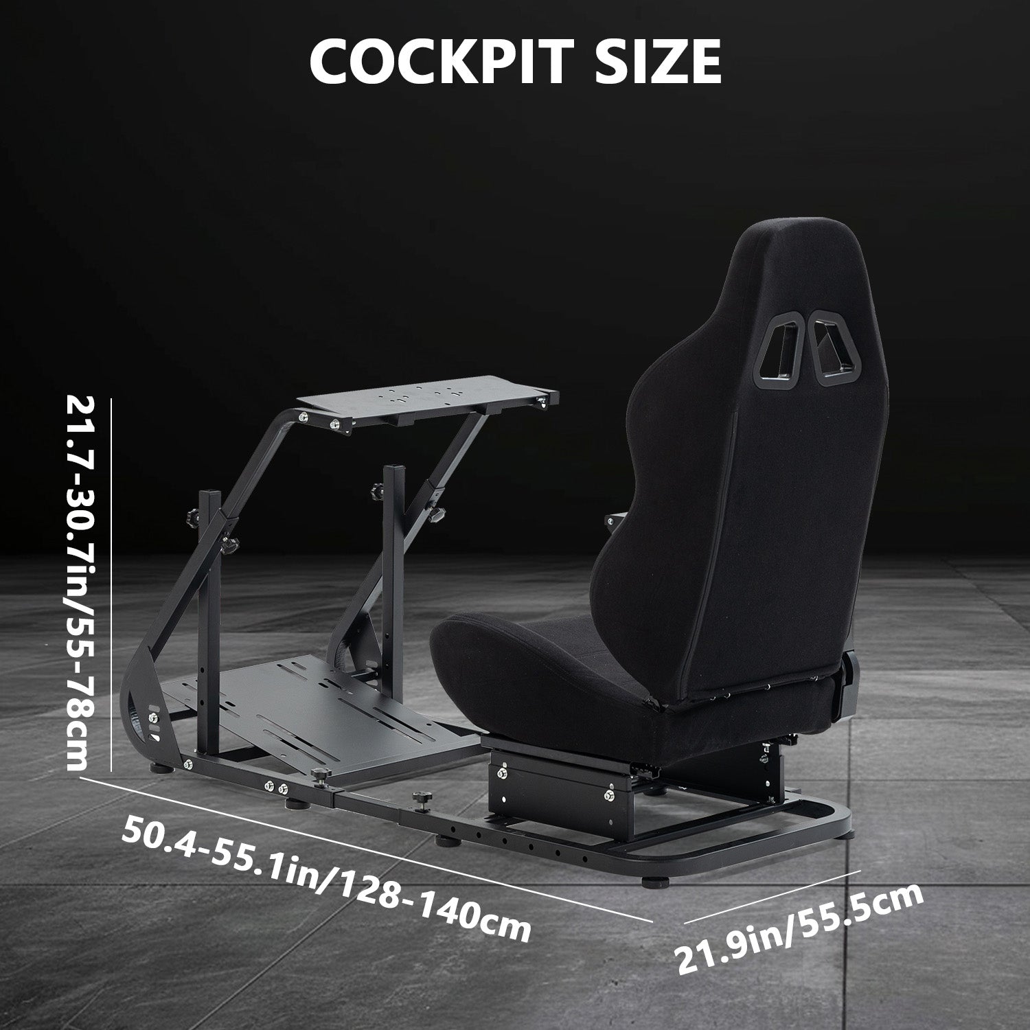 Minneer Racing Simulator Cockpit with Gaming Seat Adjustable Fit Logitech GPRO Thrustmaster