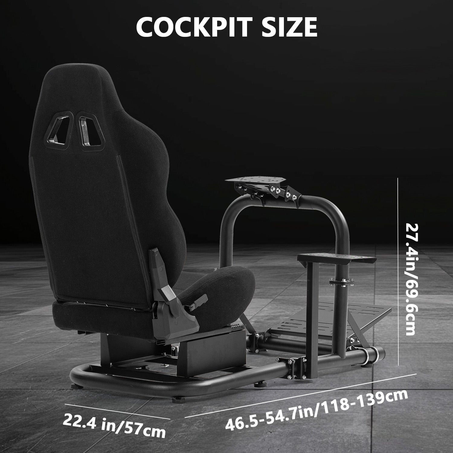 Minneer Driving Simulator Cockpit with Seat Fit Logitech G920 G923 Thrustmaster Fanatec