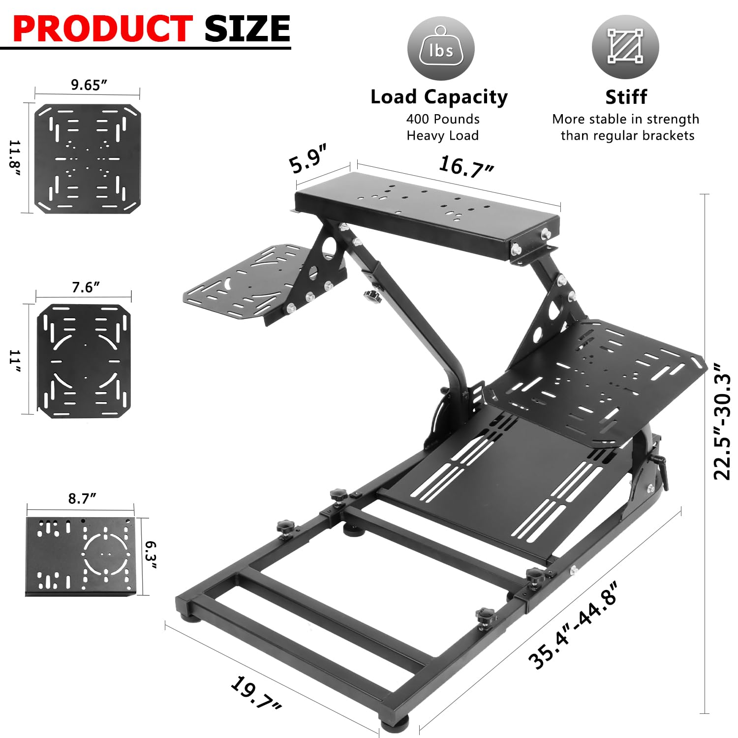 Minneer Flight Racing Sim Stand Fit Logitech Thrustmaster A10C T248PS