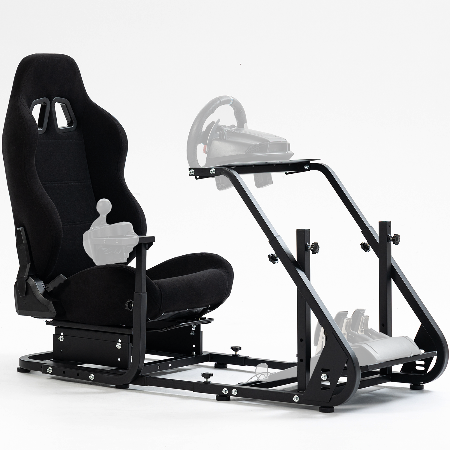 Minneer Racing Simulator Cockpit with Gaming Seat Adjustable Fit Logitech GPRO Thrustmaster