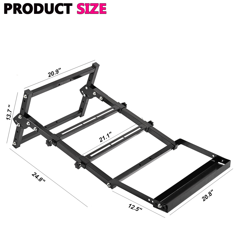 Minneer Flight Racing Pedal Bracket Compatible with All Logitech/Thrustmaster/Fanatec Pedals, Foldable