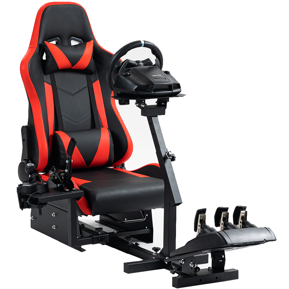 Minneer New Upgrade Racing Simulator Cockpit with Seat Fit Logitech Thrustmaster