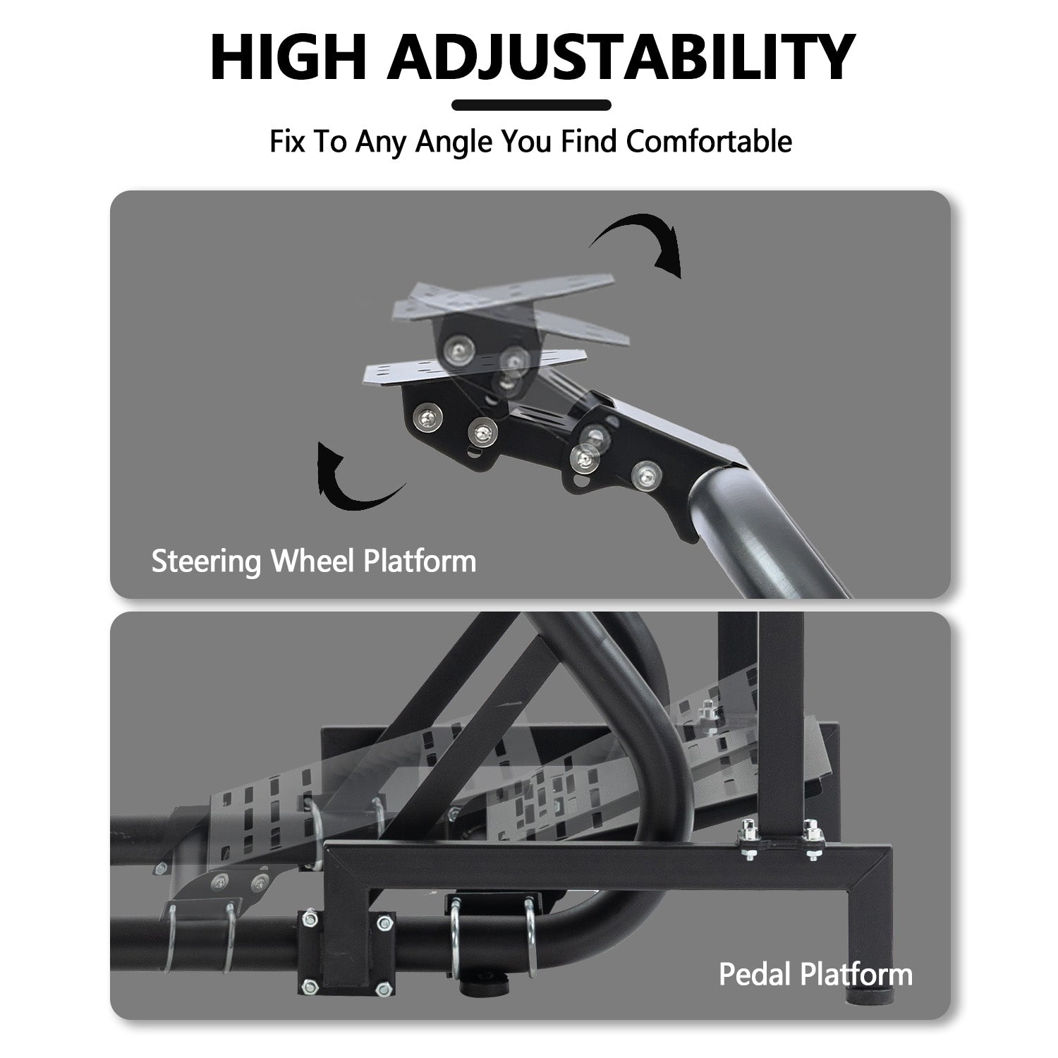 Minneer Racing Simulator Cockpit with Red Seat & Monitor Stand Fit Logitech Fanatec CSL-DD