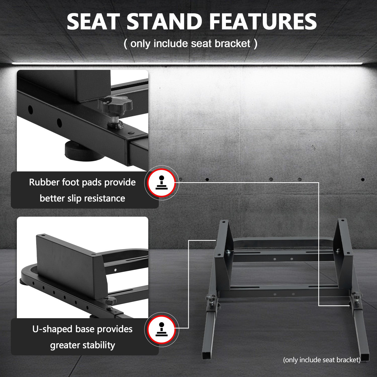 Minneer Upgrade Rear Seat Frame Installable Most Chair Seat Support DIY