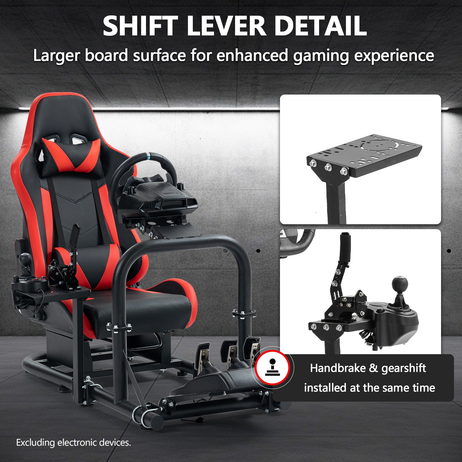 Minneer Racing Simulator Cockpit with Seat Fit Logitech G29 G920 Fanatec CSL-DD
