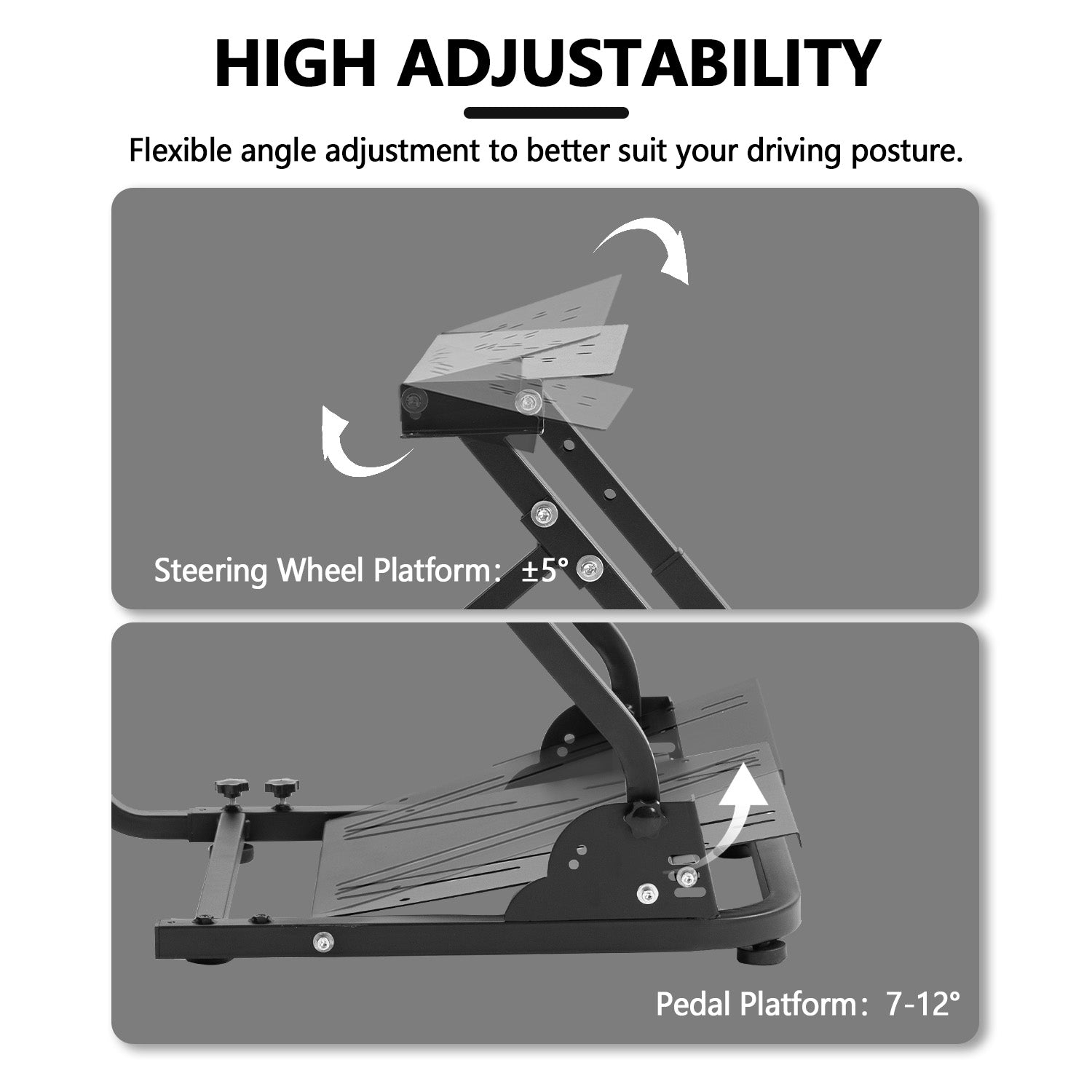 Minneer Steering Wheel Stand with Dual Shifter Platform Fit Logitech Thrustmaster T248PS
