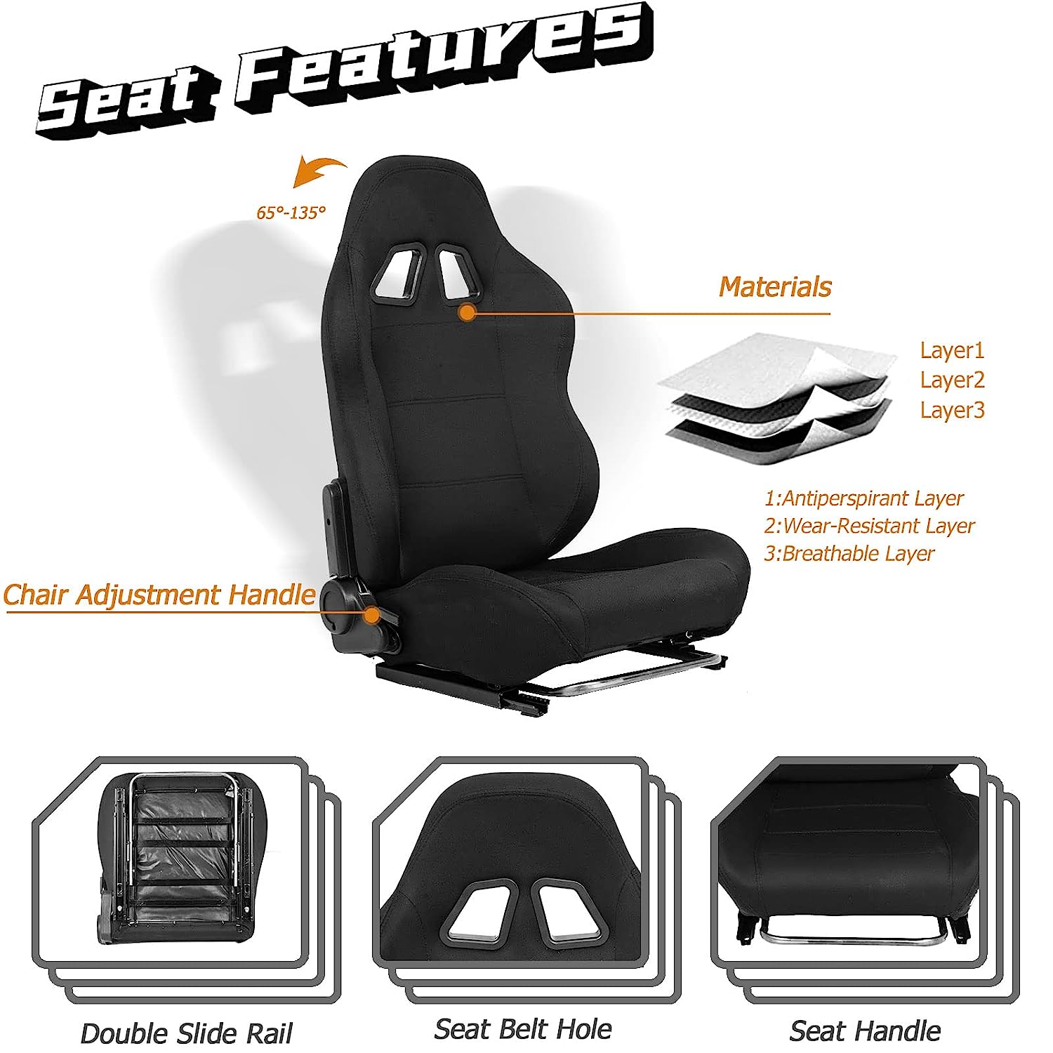 Minneer Driving Simulator Cockpit with Seat Fit Logitech Fanatec CSL-DD
