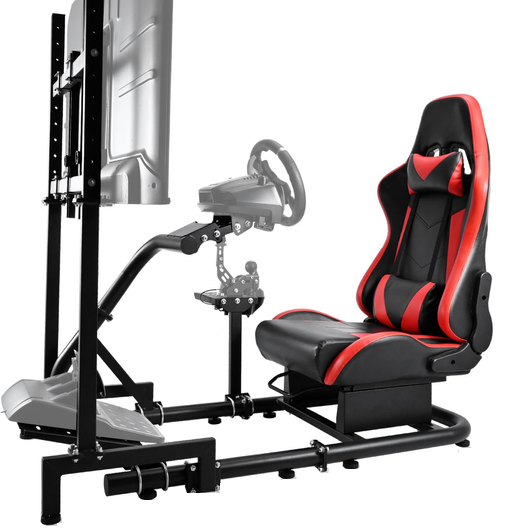 Minneer Racing Simulator Cockpit with Seat Monitor Stand Fit Logitech  Fanatec CSL-DD