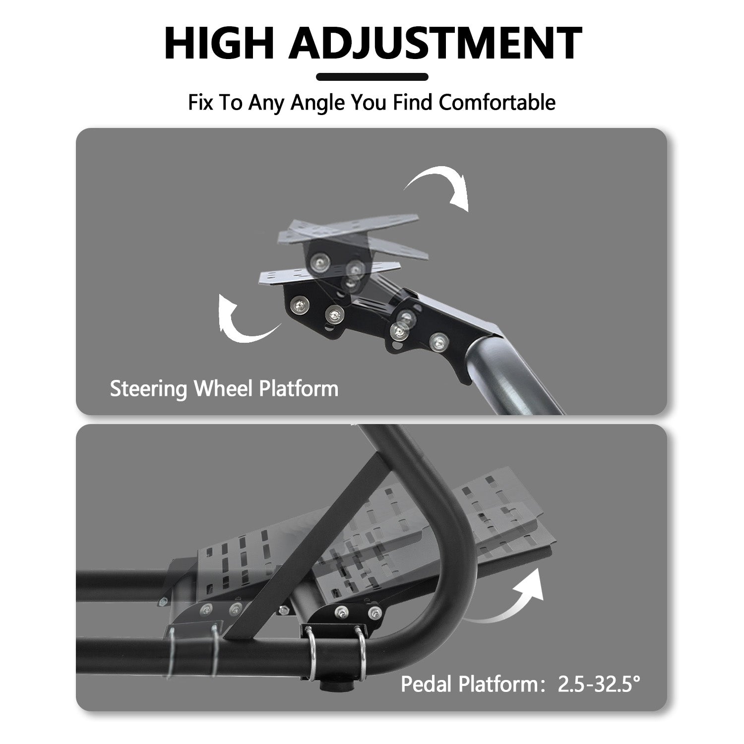 Minneer Sim Racing Cockpit with Red Seat Fit Logitech G29 G920 G923 Thrustmaster T300RS