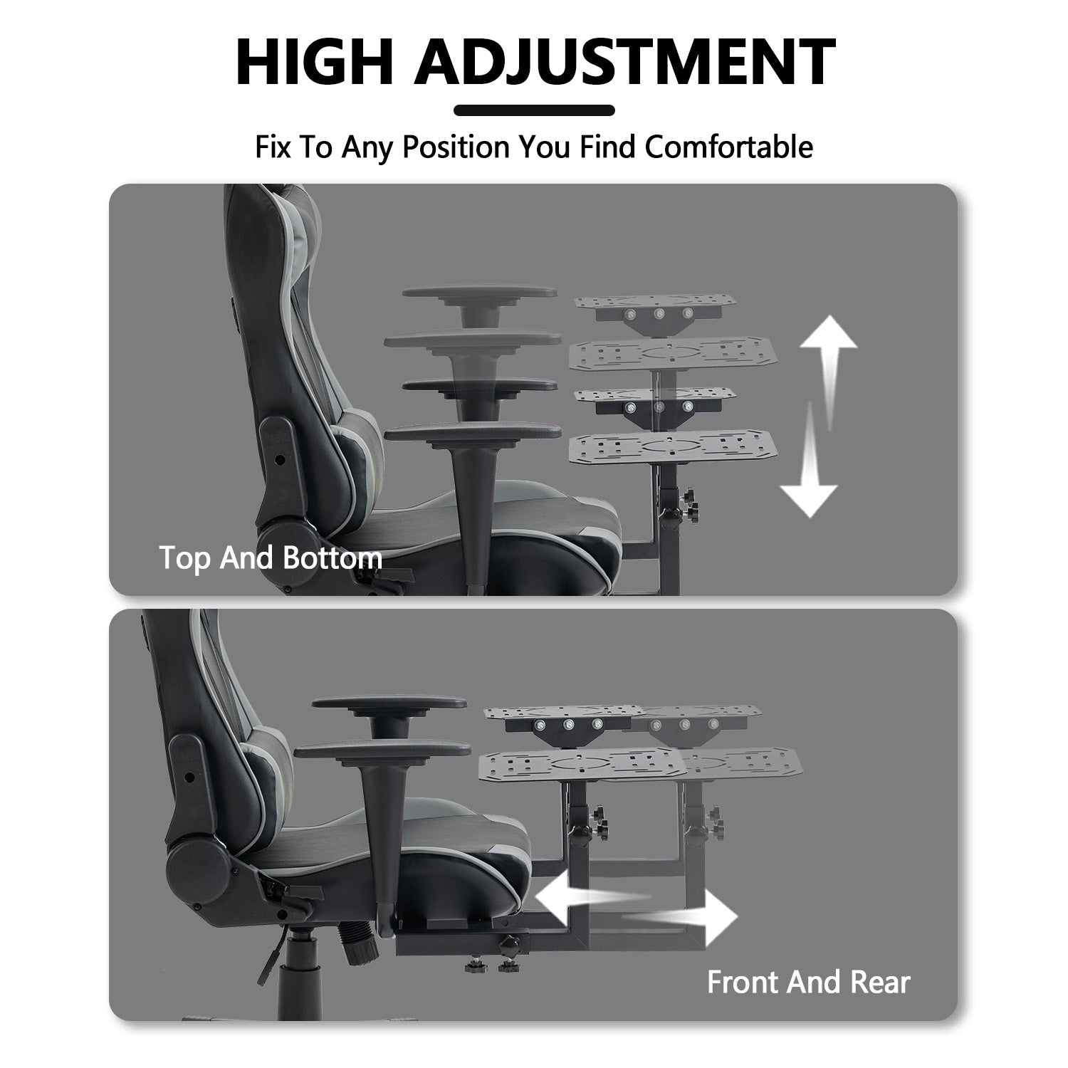 Minneer Flight Joystick Hotas Mount with Chair Pedal Mount Fit Thrustmaster Logitech A10C Hotas Warthog
