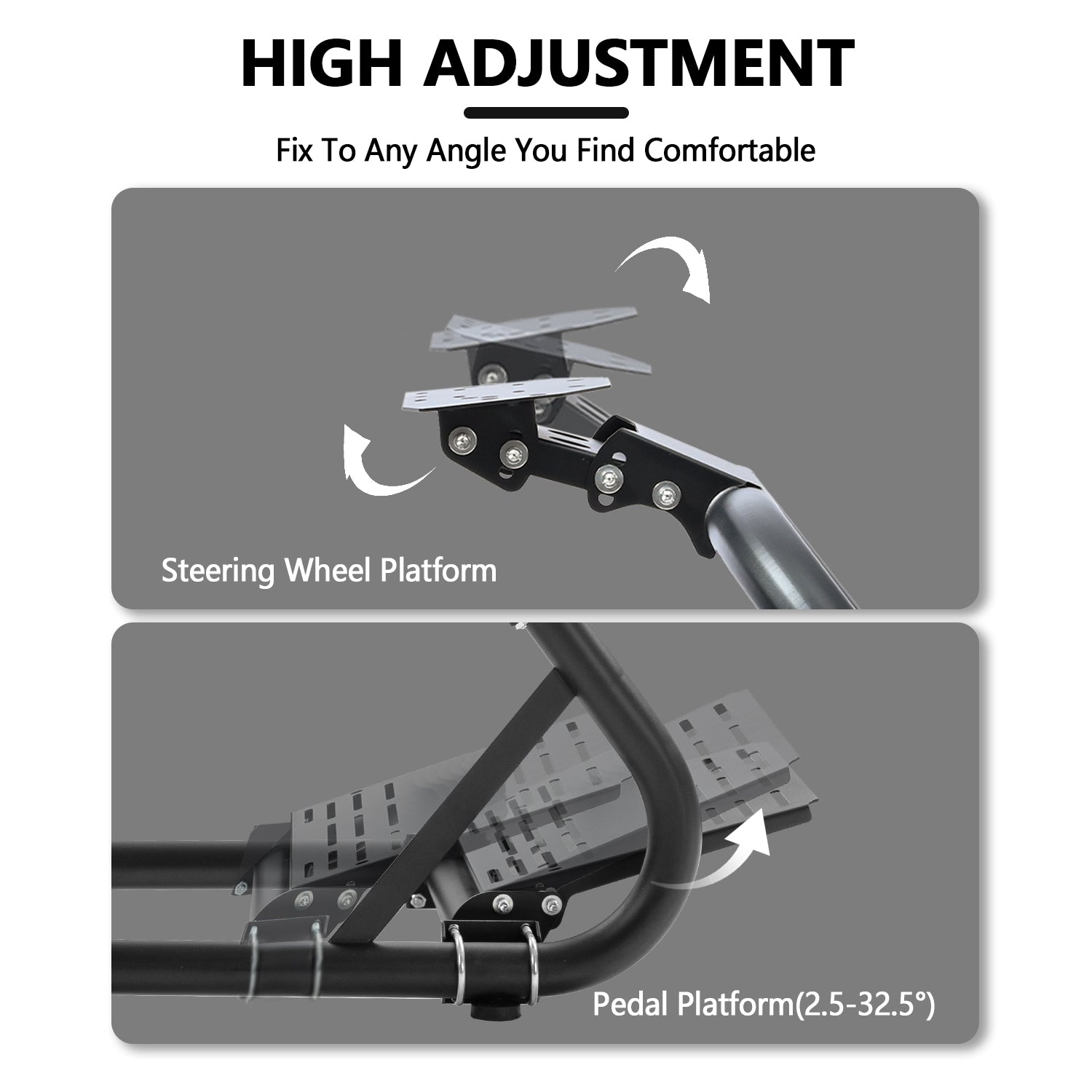 Minneer Racing Simulator Cockpit with Red Seat & Monitor Stand Fit Logitech Fanatec CSL-DD