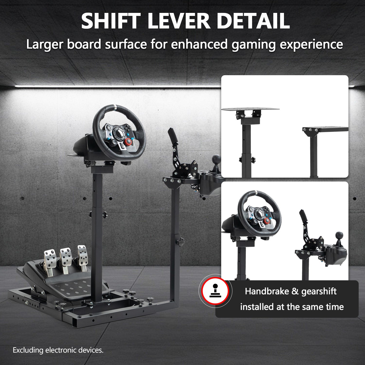 Minneer Racing Wheel Stand Upgrade Fit Logitech Thrustmaster T248 T300RS