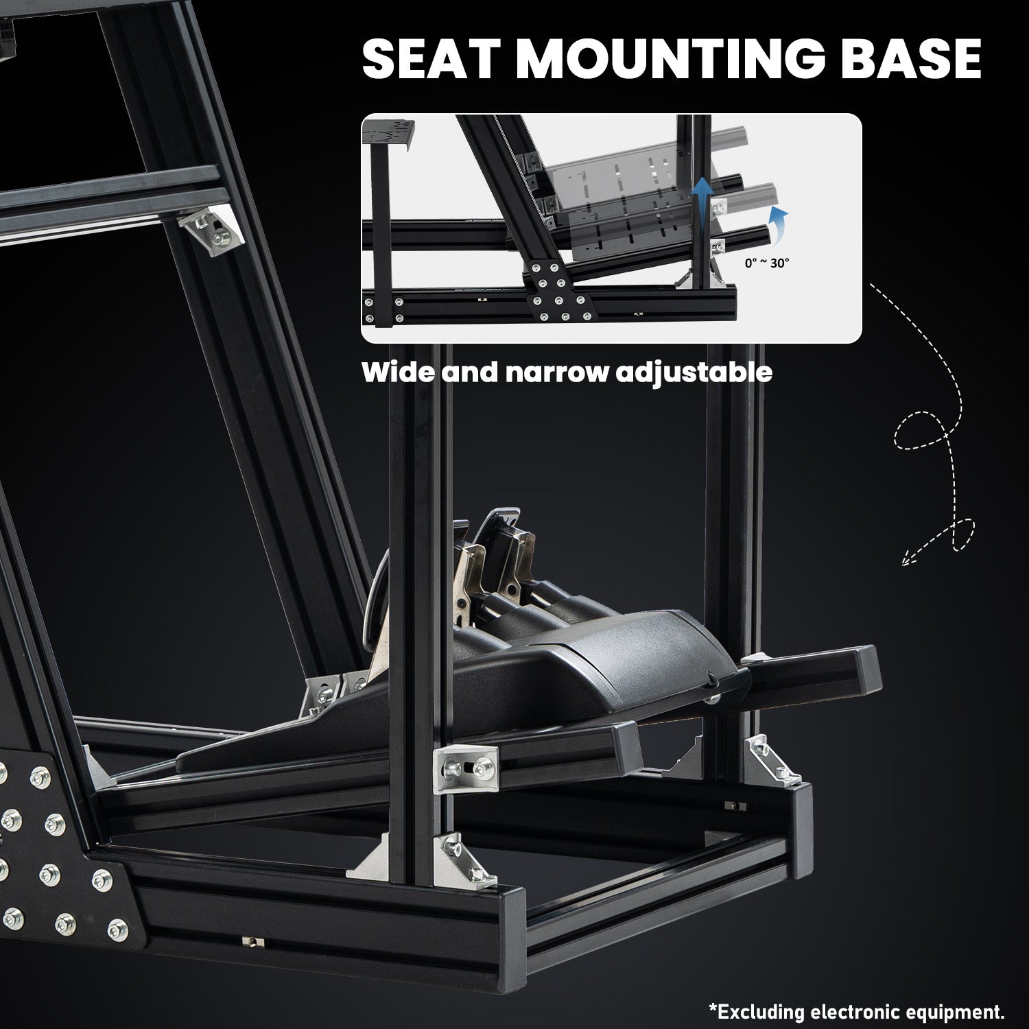 Minneer 4080 Aluminum Profile Racing Sim Cockpit, Ultra Strength & Rigidity, Fit for Logitech,Thrustmaster, Fanatec G29 G923 T248, Not Include Steering Wheel,Pedals,Handbrake