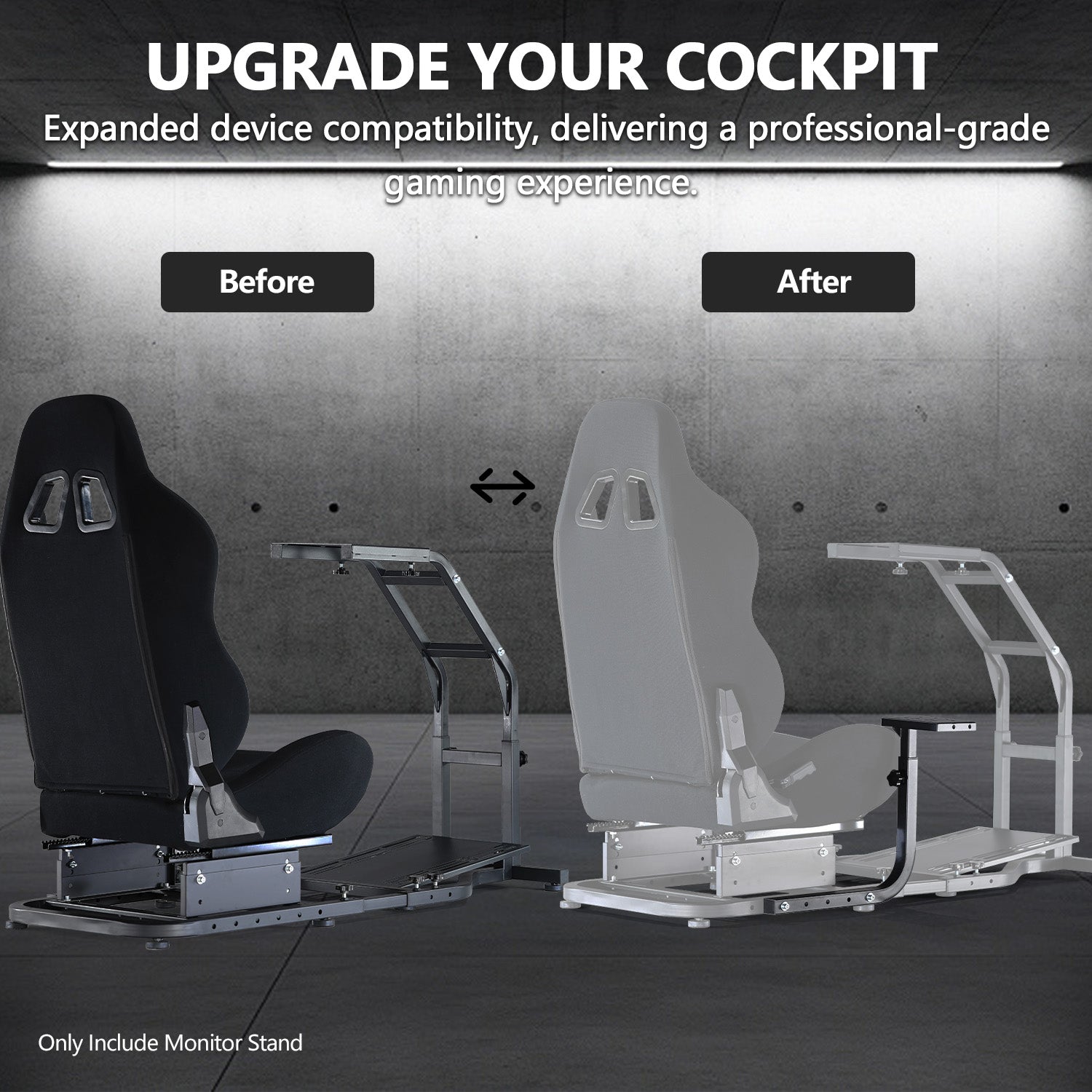 Minneer Joystick Attachment,Bracket Shift Handbrake Accessory Set for Our store's Racing Simulator Frame with Rear seat