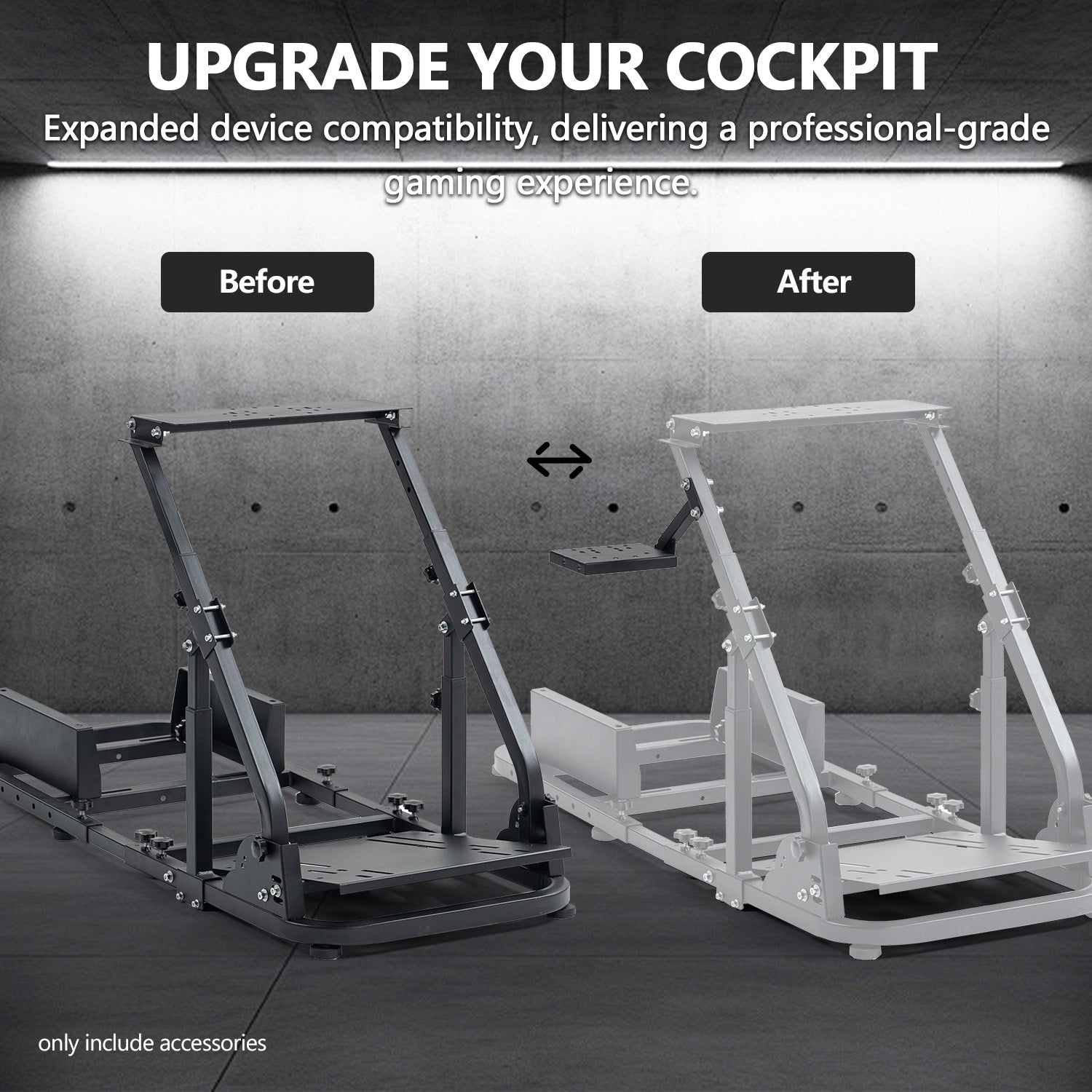 Minneer Upgraded Racing Gear Shift Lever Panel, Adapted to Multiple Games Racing Bracket