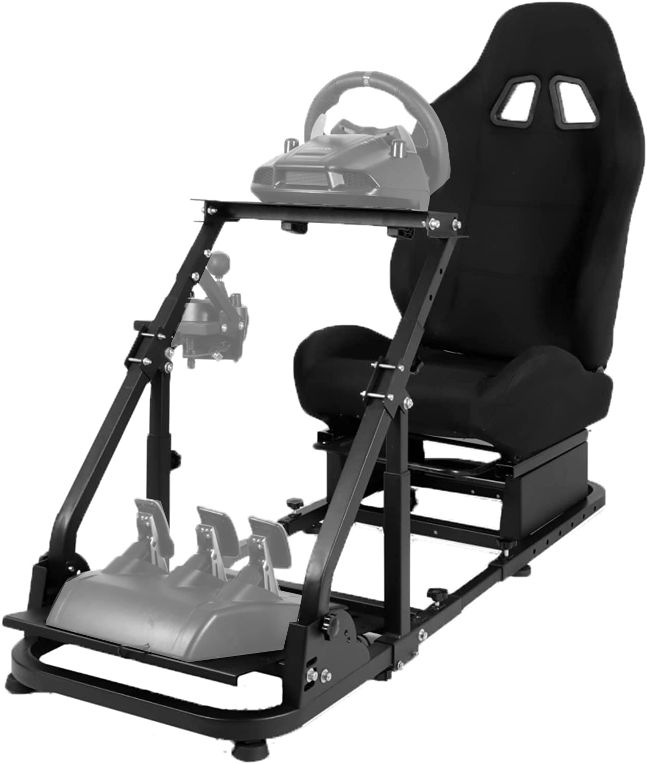 Minneer Racing Simulator Cockpit with Seat Foldable Fit Logitech G29 G920 Fanatec