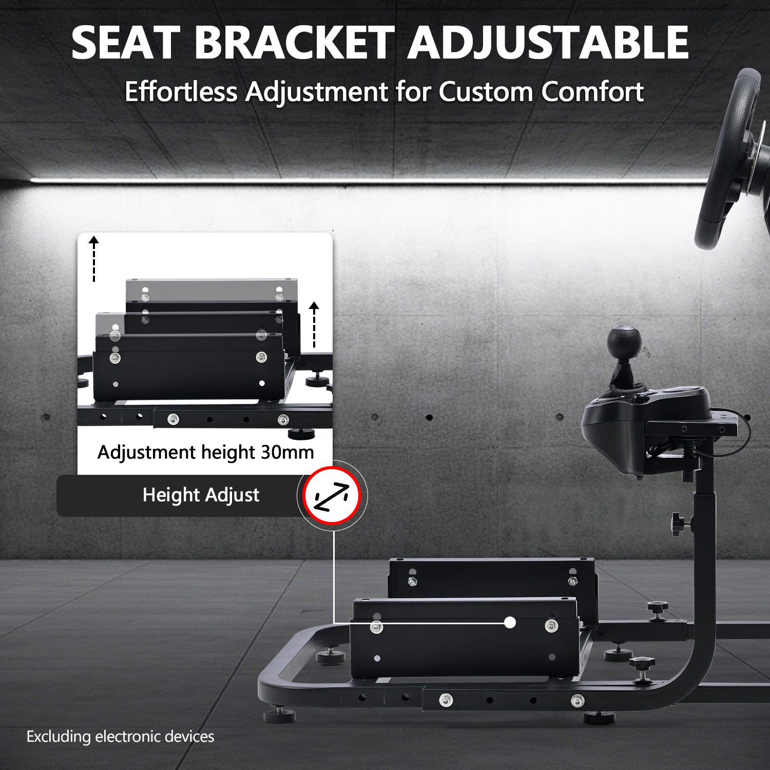 Minneer Racing Simulator Cockpit Stable Fit Logitech Thrustmaster T128 T248 T300RS