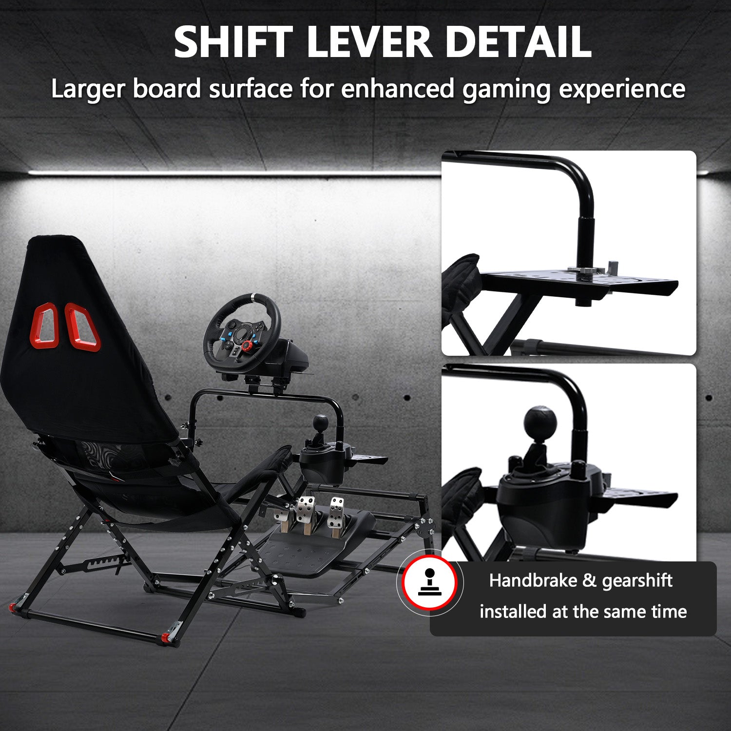 Minneer X-Type Foldable Racing Sim Cockpit – Adjustable & Universal Fit for Logitech G29, G920, G923, Thrustmaster T-GT II, T248 (Gear Not Included)