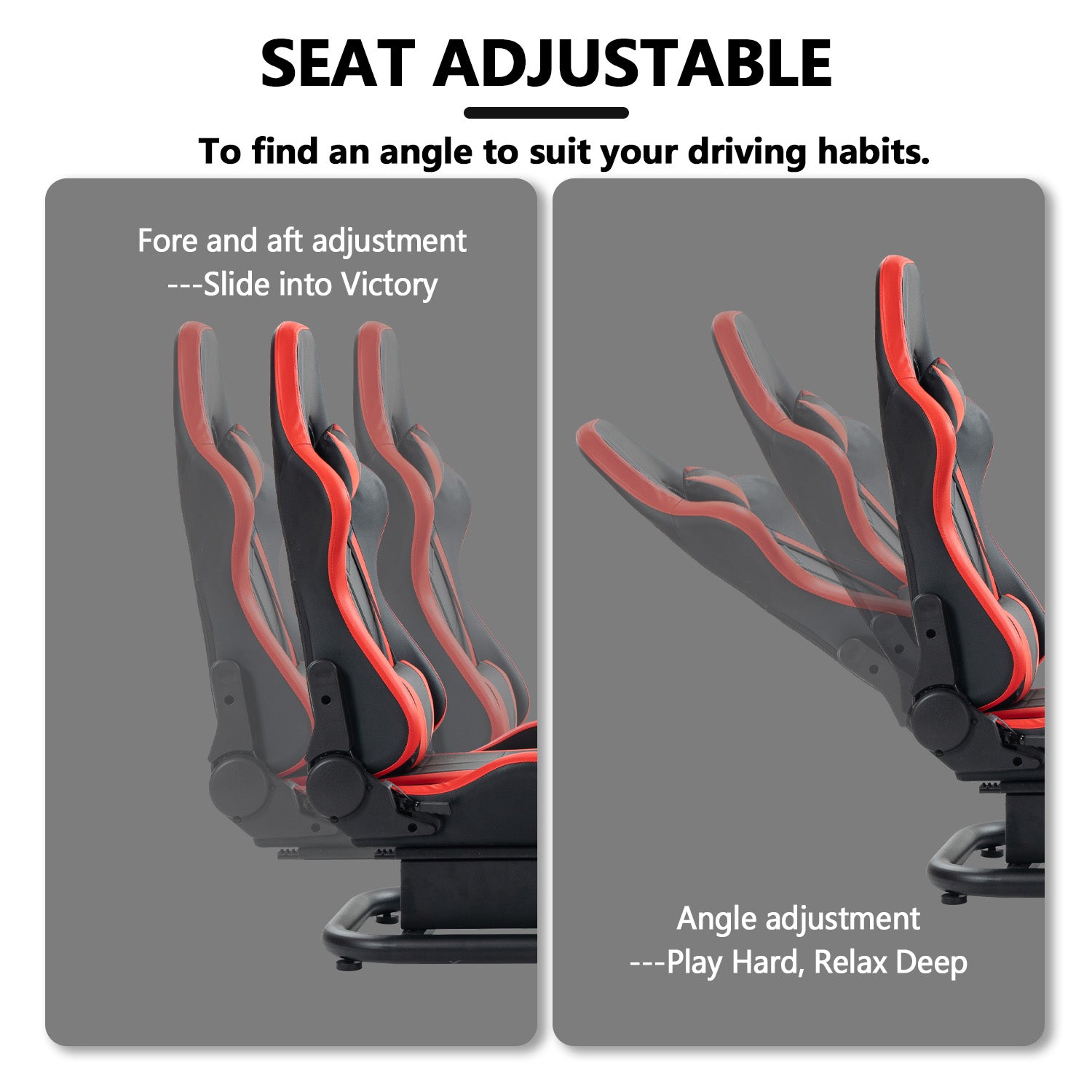 Minneer Racing Simulator Cockpit with Red Seat & Monitor Stand Fit Logitech Fanatec CSL-DD