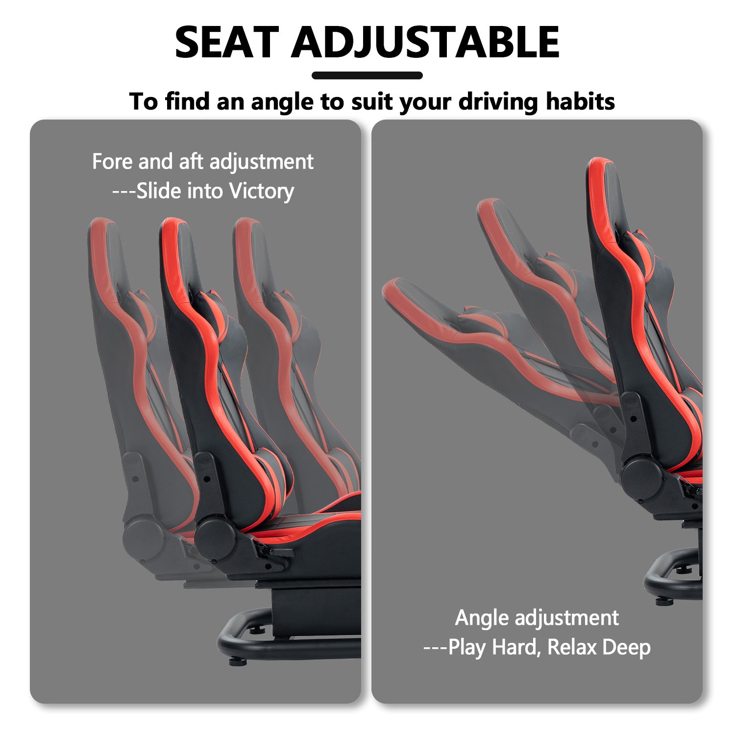 Minneer Racing Simulator Cockpit with Seat Fit Logitech G29 G920 Fanatec CSL-DD