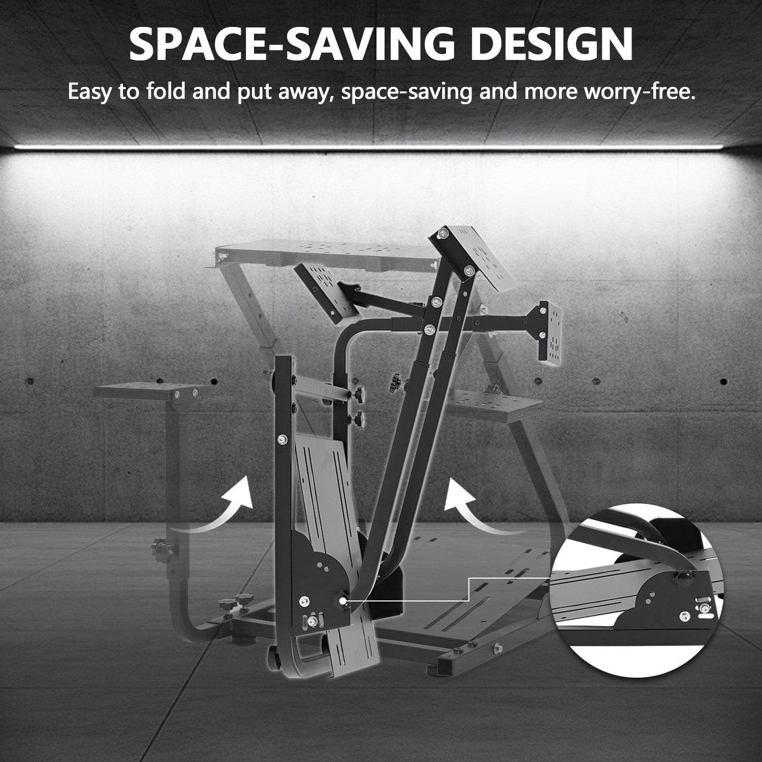 Minneer Steering Wheel Stand with Dual Shifter Platform Fit Logitech Thrustmaster T248PS