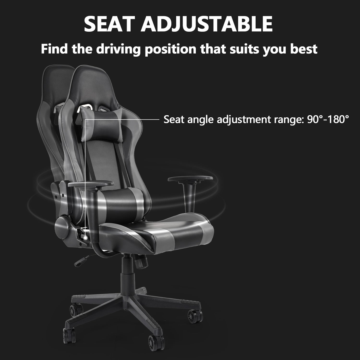 Minneer Flight Simulator Stand with Gray Seat Fit Logitech X52 X56 Thrustmaster