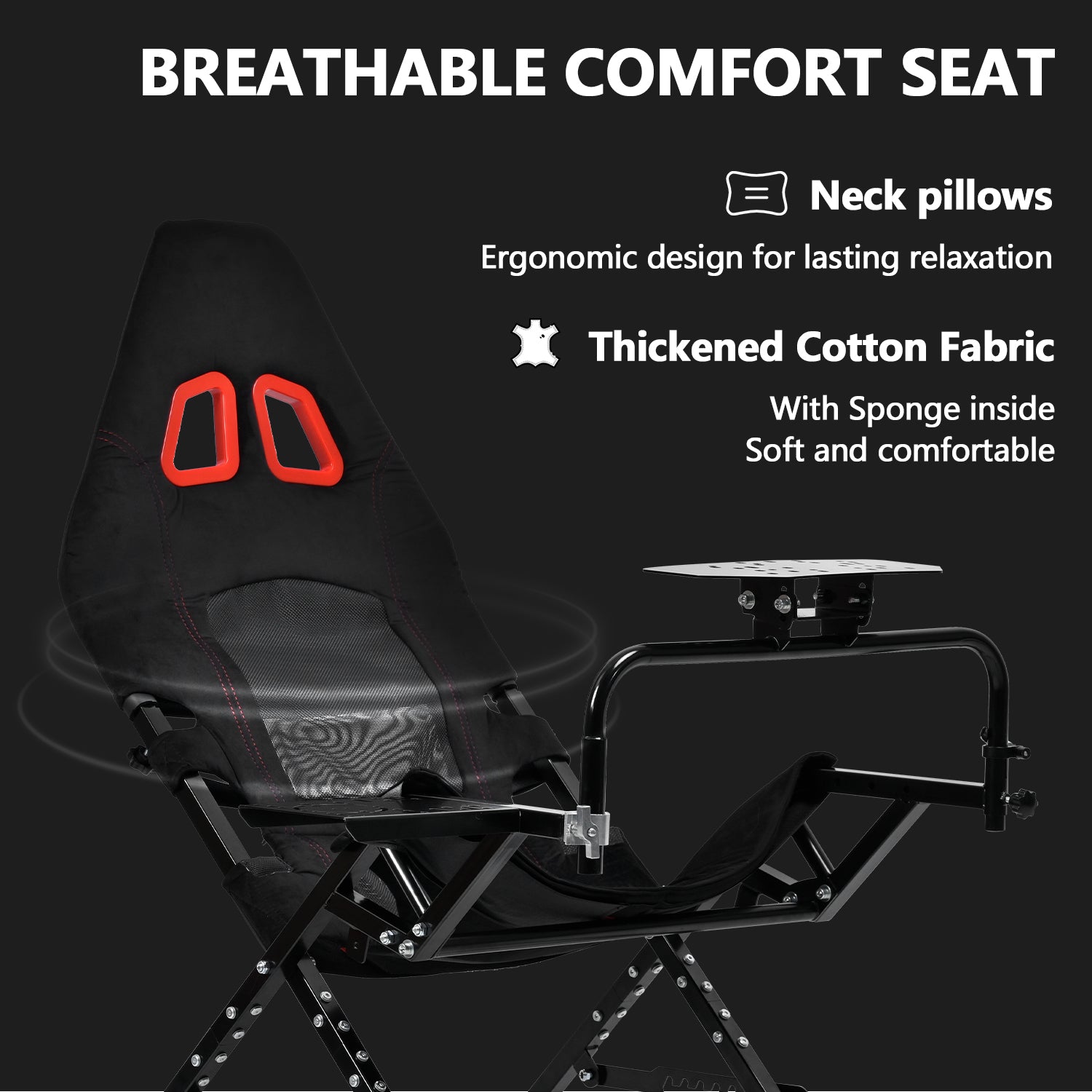 Minneer X-Type Foldable Racing Sim Cockpit – Adjustable & Universal Fit for Logitech G29, G920, G923, Thrustmaster T-GT II, T248 (Gear Not Included)