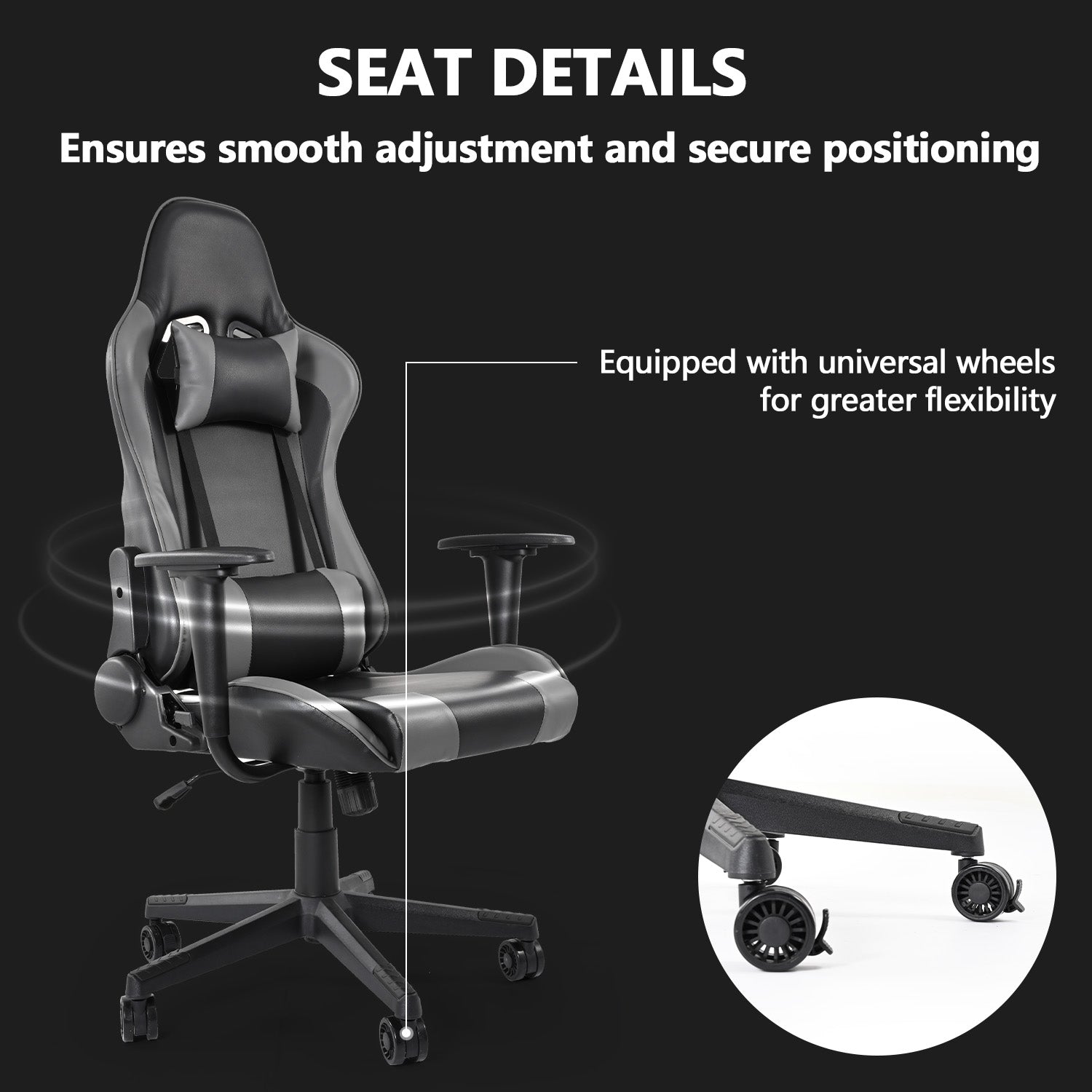 Minneer Flight Simulator Stand with Gray Seat Fit Logitech X52 X56 Thrustmaster