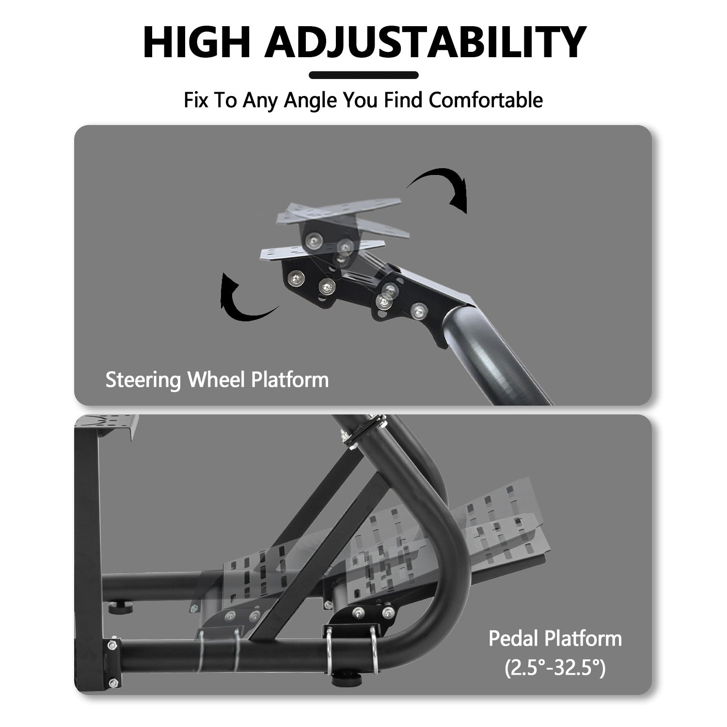 Minneer Advanced Racing Simulator Cockpit Fit Logitech Fanatec CSL-DD Thrustmaster