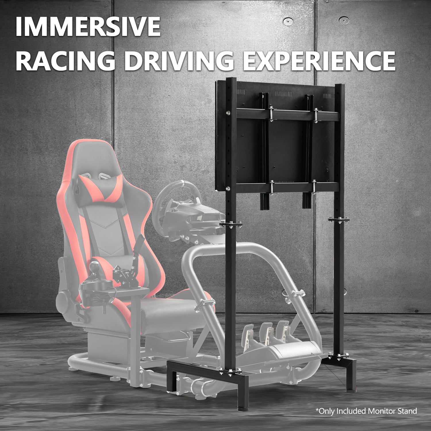 Minneer Pro TV Stand Standing Monitor Mount Fit 50mm Round Tube Racing Cockpit