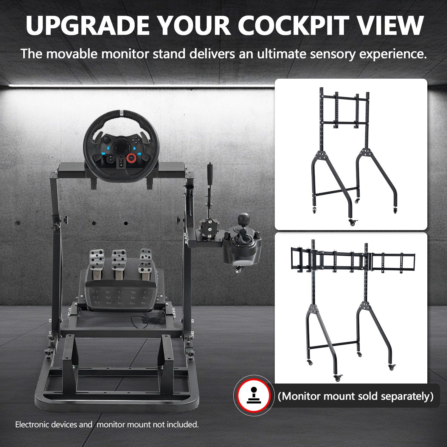 Minneer New Driving Simulator Cockpit Fit Logitech Thrustmaster Fanatec