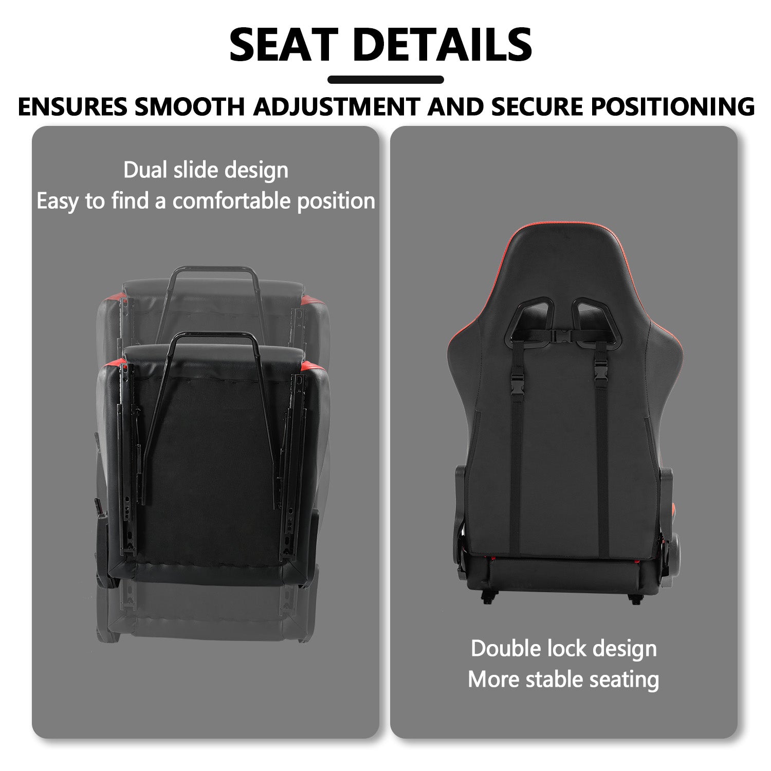 Minneer Sim Racing Cockpit with Red Seat Fit Logitech G29 G920 G923 Thrustmaster T300RS