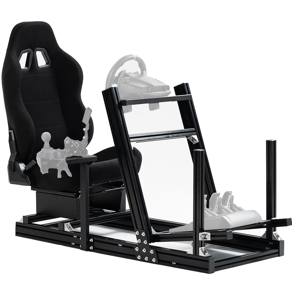 Minneer F1 Sim Racing Cockpit with Seat Fit Logitech Thrustmaster Fanatec CSL-DD