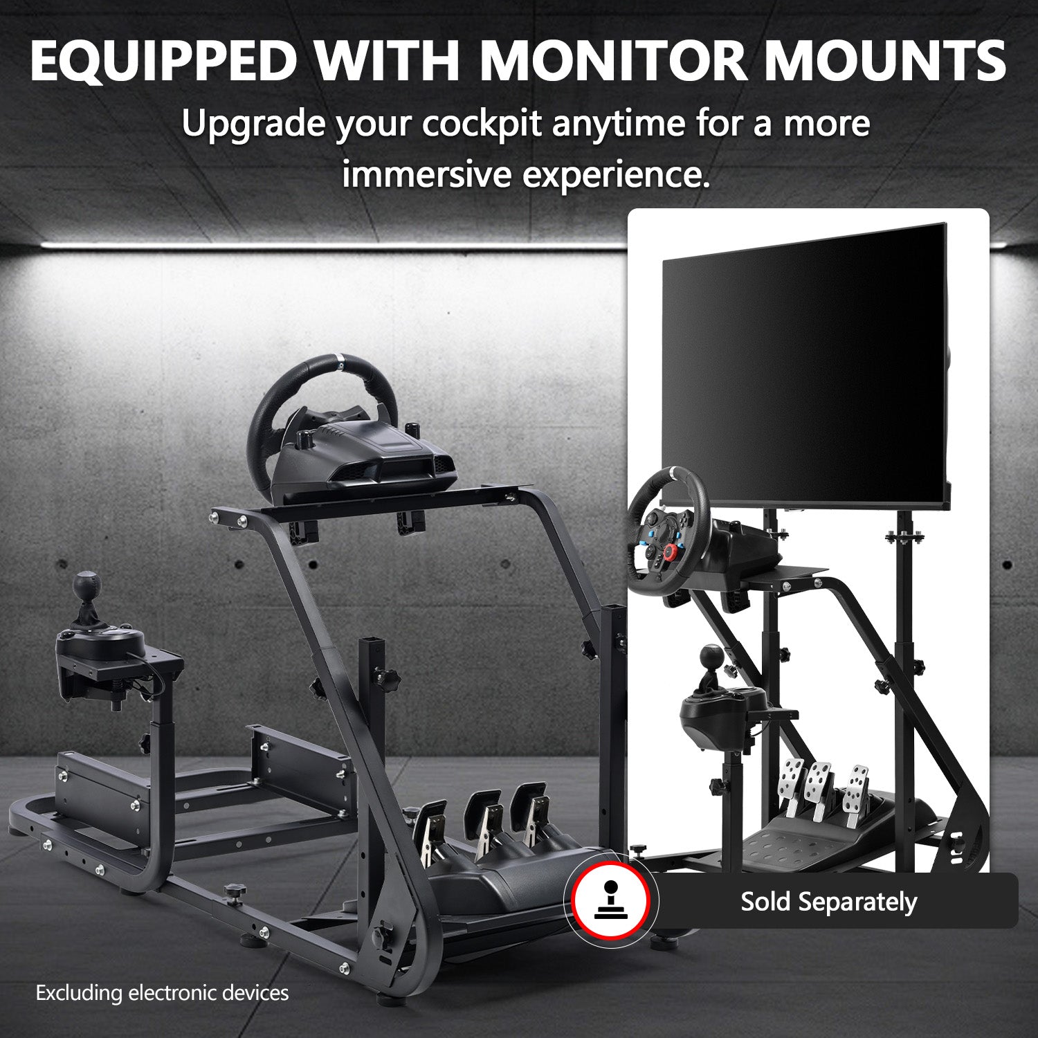 Minneer Racing Simulator Cocpit Stand Fit Logitech G923 Thrustmaster T300RS GT